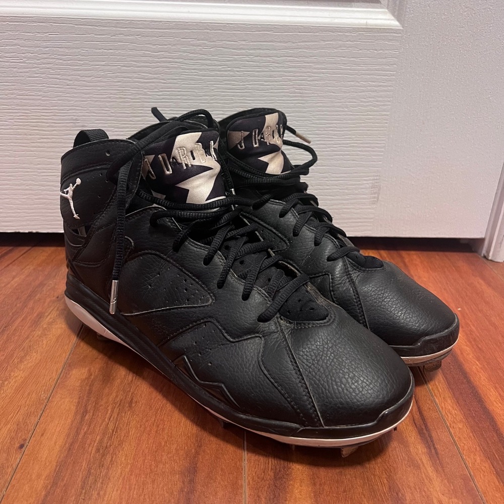 Nike‎ Air Jordan 7 VII Jeter Retro Oreo Black Size 10.5 Metal Baseball Cleats